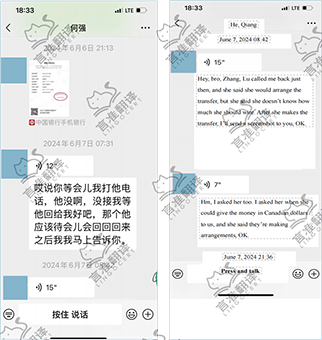 加拿大STIBC微信聊天记录翻译